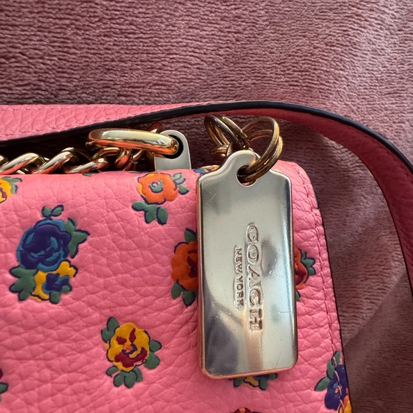 Coach Pink Floral Crossbody Bag - Picture 4 of 7